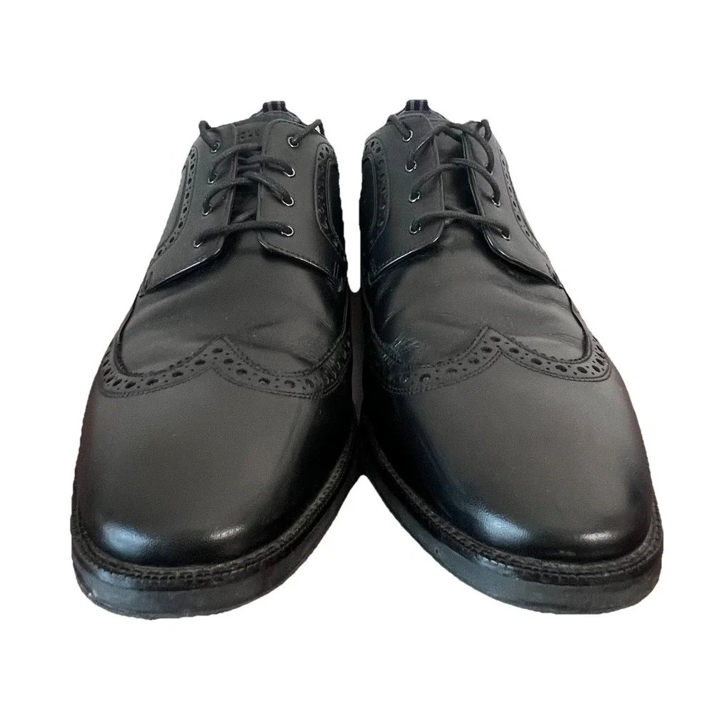 Cole Haan Grand 360‎ Mens 11 M Black Leather Waterproof Wingtip Derby Shoes